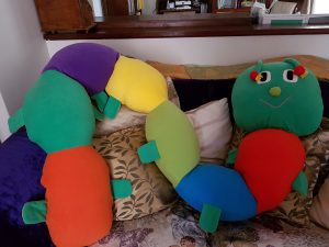 caterpillar pillow